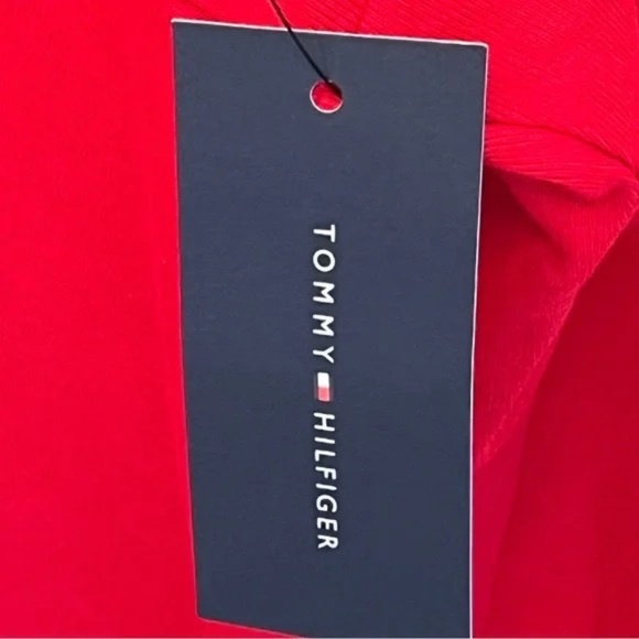 Tommy Hilfiger NEW Women's Sweater Preppy Classic Red V Neck Flag Logo 3X - Picture 4 of 7